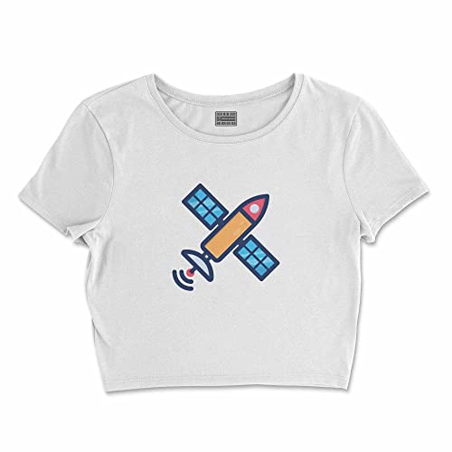 Bona Basics, Damski T-shirt basic, z nadrukiem cyfrowym, 100 bawełny, biały, swobodny, damski top, rozmiar: L, biały, L Krótki