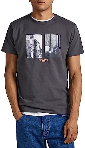 Pepe Jeans Koszulka męska, Szary (Thunder), XL