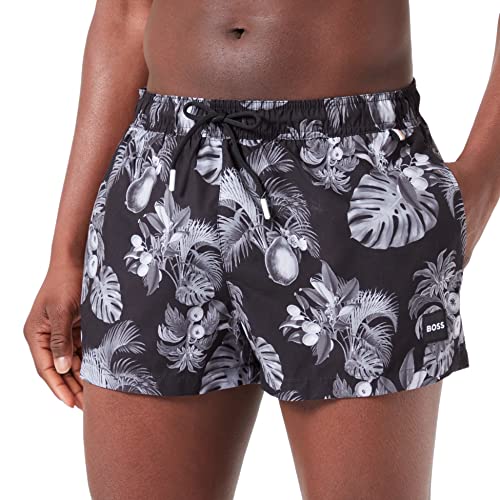 BOSS Mężczyźni Łosoś SWIM_SHORT, Czarny 1, XXL