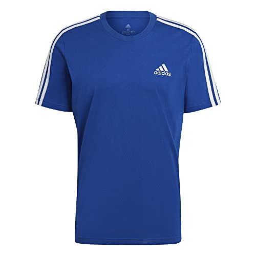 adidas T-shirt męski, niebieski/biały, XS