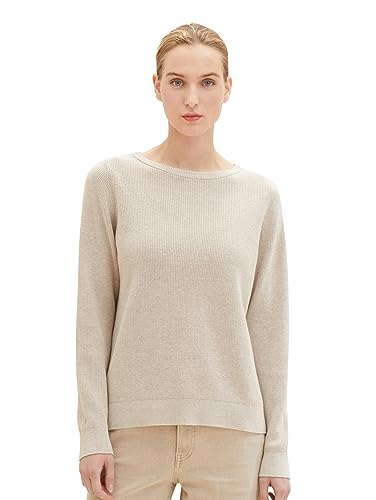 TOM TAILOR Sweter damski, 32398 - Clouds Grey Melange, XXS