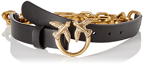 Pinko Damski pasek, Z99q_Nero-Antique Gold, XS