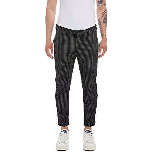 Replay Spodnie męskie ze stretchem, 020 niebieski, 33W / 32L