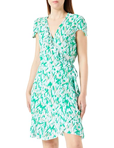 VERO MODA VMMENNY damska sukienka kopertowa, krótka/S WRAP, WVN GA, Limpet Shell/Aop: mette, M