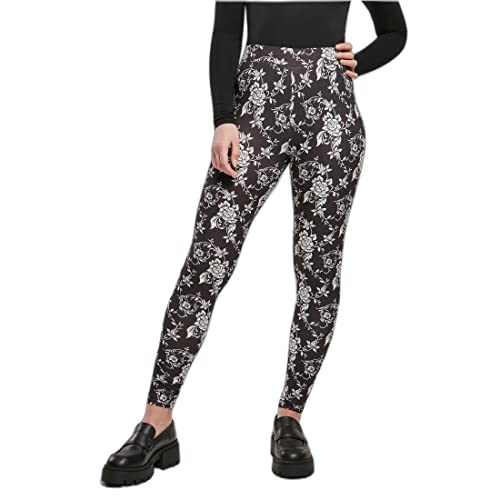 Urban Classics Legginsy damskie Soft Aop Spodnie do jogi Kobiety , Blackrose , XS