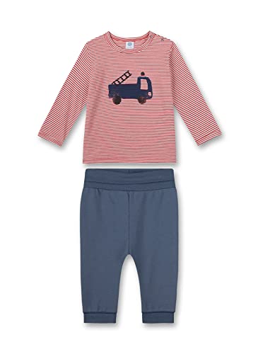 Sanetta Baby-Chłopcy 221835 piżamy dla małych dzieci, Cranberry, 74