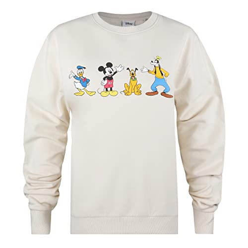 DISNEY Damska bluza Mickey & Friends Line Up, kamień, M