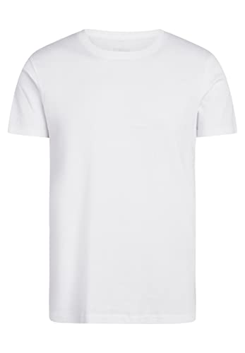 NORVIG Męski T-shirt męski O-Neck S/S, Rib Cotton White, biały, XXL