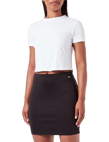 Tommy Jeans Damska spódnica mini Tjw Logo Tape Bodycon, Czarny, XL