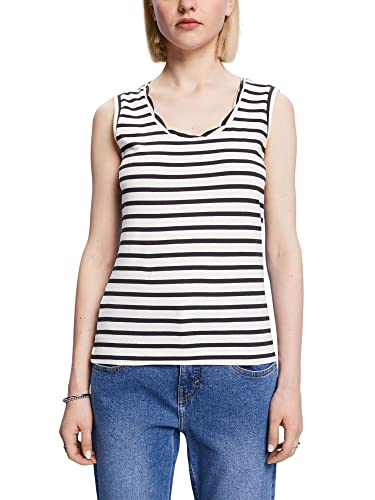 ESPRIT Tank top w paski, antracytowy, S