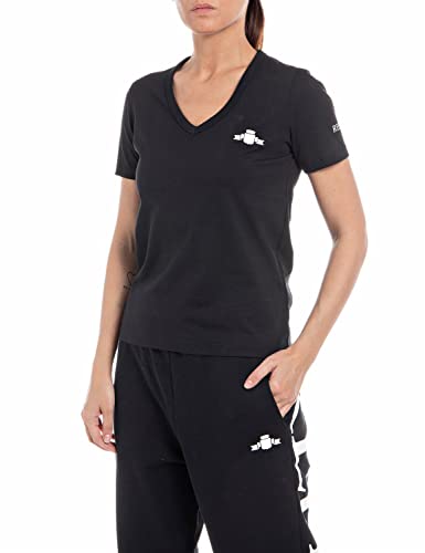 Replay T-shirt damski, 098 BLACK, M