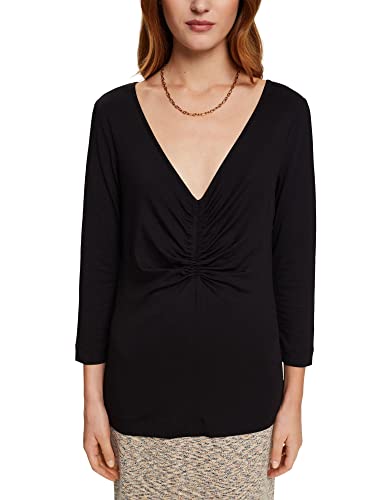 ESPRIT Collection Damska koszulka 082EO1K307, 001/BLACK, XS