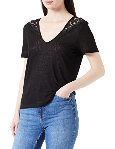 ONLY Onlanja S/S Lace Top JRS T-Shirt damski, czarny, S