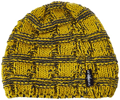 Sterntaler Unisex Baby czapka dziergana poprzeczna czapka, średni żółty, 53 cm