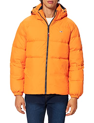 Tommy Jeans TJM Essential męska kurtka puchowa, Magnetyczny pomarańczowy, S