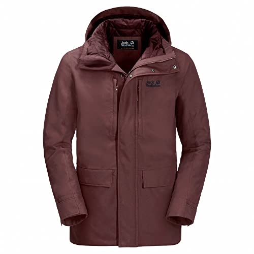 Jack Wolfskin Męska kurtka West Coast kurtka chroniąca przed warunkami atmosferycznymi, Cordovan Red, XXL