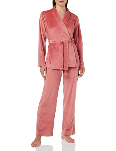 Emporio Armani Damska kurtka szenilowa + luźne spodnie (2 sztuki), Cynamon, L