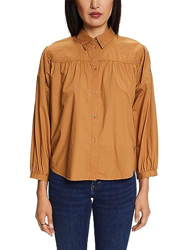 ESPRIT Bluzka popelina, 100% bawełna, Caramel, S