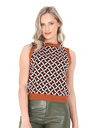 Brave Soul LKV-555GEO/JDA Kamizelka damska, Brązowy, Normalny, Brązowy, M