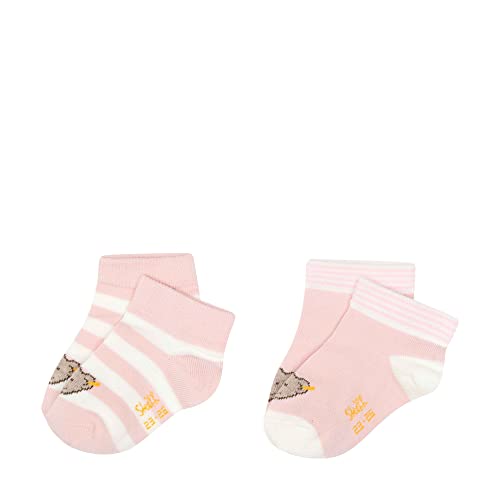 Steiff Unisex dziecięce Mini Basic skarpety, 2 sztuki w opakowaniu GOTS, Silver Pink, 26