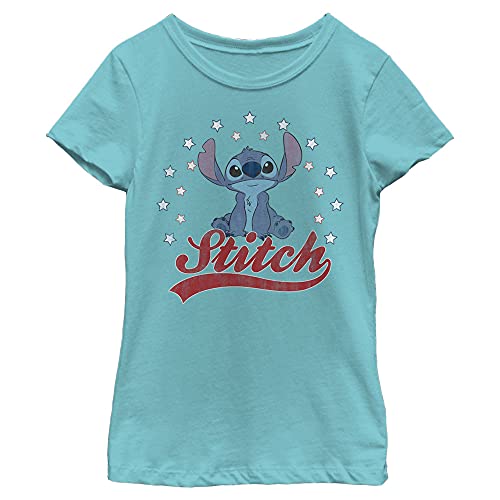 Disney Koszulka dziewczęca Stitch Americana, Tahiti Blue., M