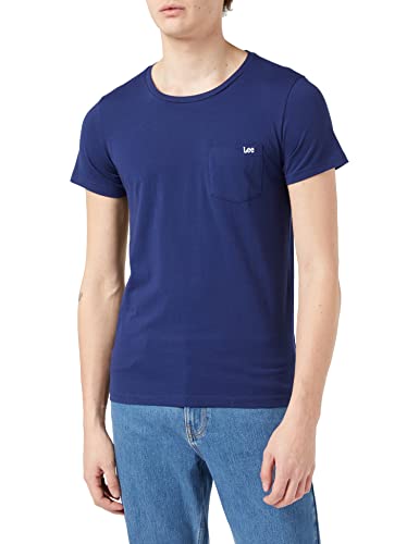 Lee Koszulka męska Pocket Tee, Bleu (Blueprint Lh), S
