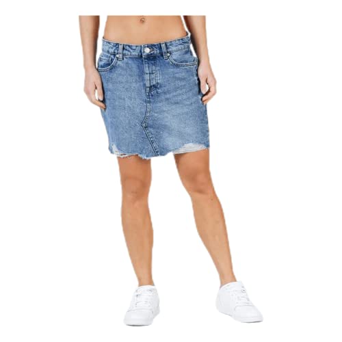 ONLY Damska spódnica dżinsowa, krótka, jasnoniebieski (light blue denim), 34