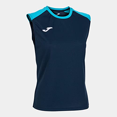 Joma Damski tank top Eco Championship t-shirt granatowy, turkusowy, fluorescencyjny, S