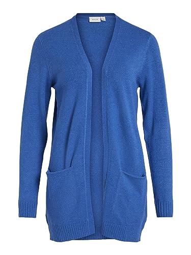 Vila Damski kardigan Viril Open L/S Knit Cardigan-Noos, lapis blue/szczegóły: ciemny melanż, XS