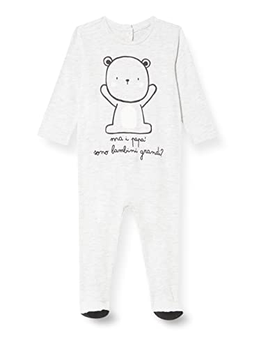 Chicco Unisex Baby Tutina Con Apertura Sul Patello zestaw piżamowy, Grigio, 0 miesi?cy