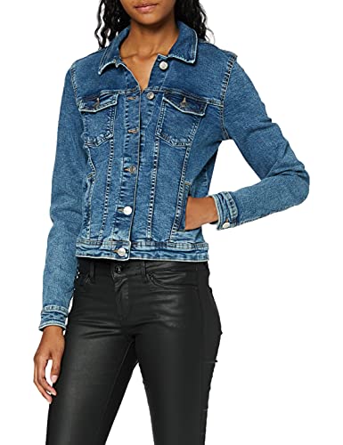 ONLY Damska kurtka dżinsowa krótka, niebieski (medium blue denim), 44