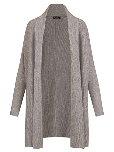 ApartFashion Women's APART dziergany płaszcz z kaszmiru sweter kardigan, szary, normalny, szary, M