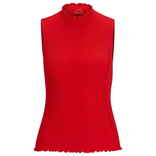 HUGO Damski top z dzianiny Swilk, Open Pink693, M