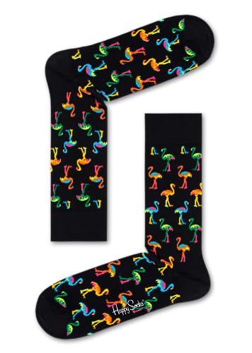 Happy Socks Flamingo Sock, Skarpety dla kobiet i mężczyzn, Żółty-Pomarańczowy-Rosa-Niebieski-Zielony (41-46)