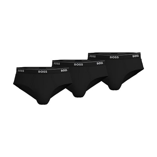 Hugo Boss Męskie figi 3p Us Co 01breve 10145963 01, Czarny, S