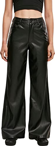 Urban Classics Damskie Faux Skórzane Spodnie Spodnie Męskie, czarny, 52