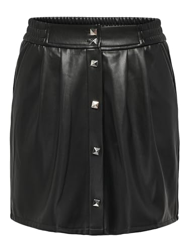 ONLY Onlblake Hw Faux Lea Short Spódnica skórzana PNT, czarny, M
