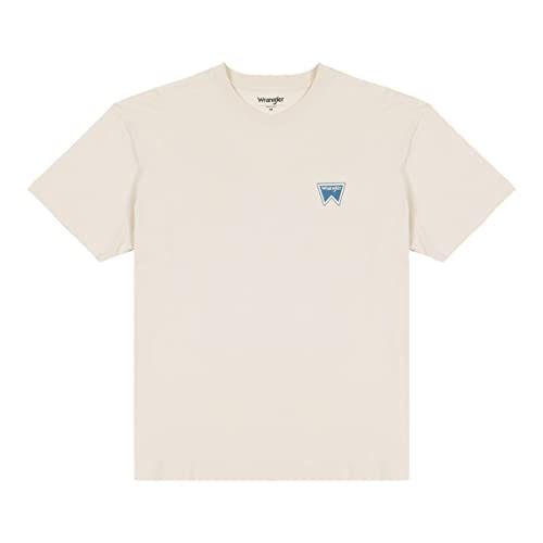 Wrangler Męski t-shirt graficzny Turtledove, średni, Turtledove, M