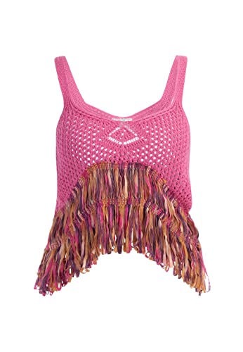 IZIA Damski top z dzianiny 19026978, różowy, wielokolorowy, M, Różowy, wielokolorowy, M