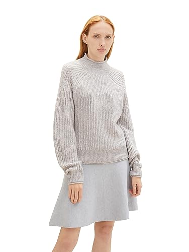 TOM TAILOR Denim Sweter damski, 32510 - Basic Light Grey Melange, XS