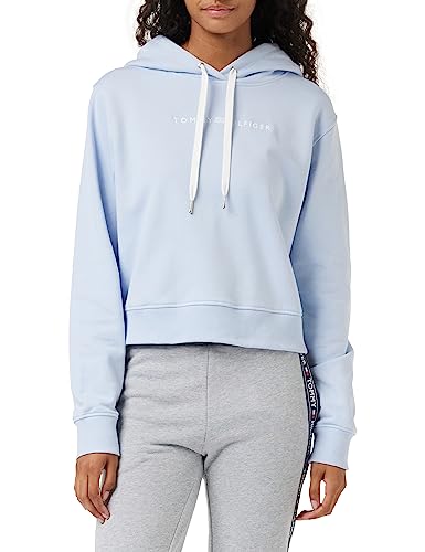 Tommy Hilfiger Damski sweter z kapturem Reg Frosted Corp, Niebieski bryzowy, XXL