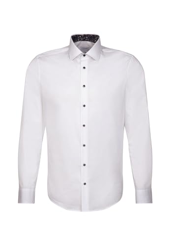 Seidensticker Męska koszula z długim rękawem Extra Slim Fit, biały, 43