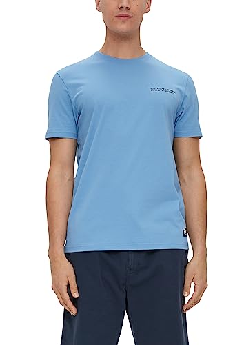 Q/S by s.Oliver Męski T-shirt z krótkim rękawem, niebieski, L