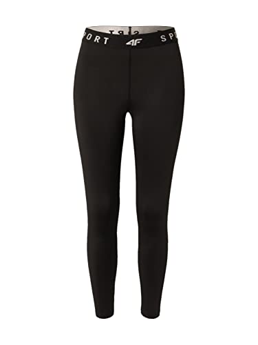 4F Damskie spodnie funkcyjne Spdf351 Jeans, głęboka czerń, L, głęboka czerń, L