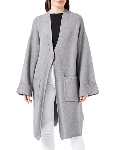 Jalene Damski otwarty kardigan 25825349-JA03, szary melanż, XL/XXL, szary melanż, XL-XXL