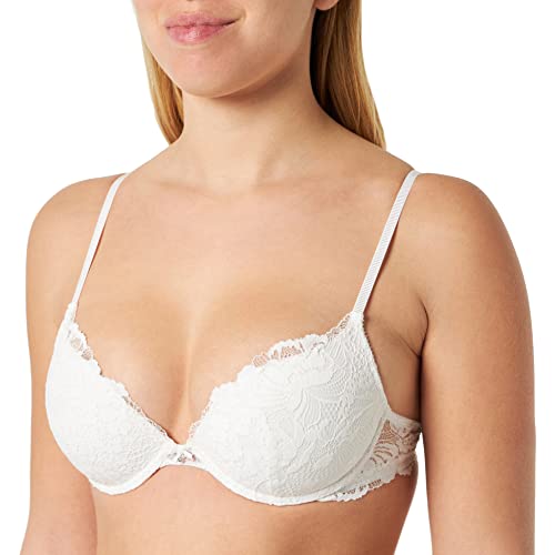 Women'secret Klasyczny Biustonosz Koronka, Żółty, Biały, 85C