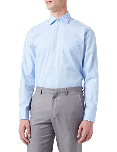 Seidensticker Męska koszula biznesowa, jasnoniebieski, 39