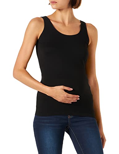 VERO MODA Women's VMMISA SL Seamless Rib TOP NOOS okrągły dekolt, czarny, One Size, czarny, jeden rozmiar