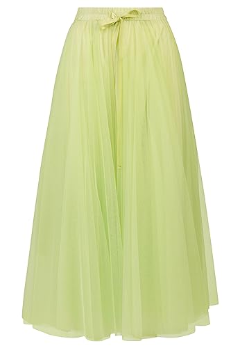 Kraimod Spódnica tiulowa z satynową kokardką, zielony (Lime Green), 38
