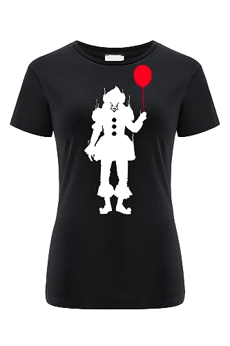 ERT GROUP oryginalny i oficjalnie licencjonowany horror czarny T-shirt damski wzór It 016, jednostronny druk rozmiar XS, It 016 Czarny, XS
